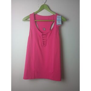 Pop Fit Womens‎ 4XL Pink Ladder Cutout Racerback Activewear Tank Top POP2075-3